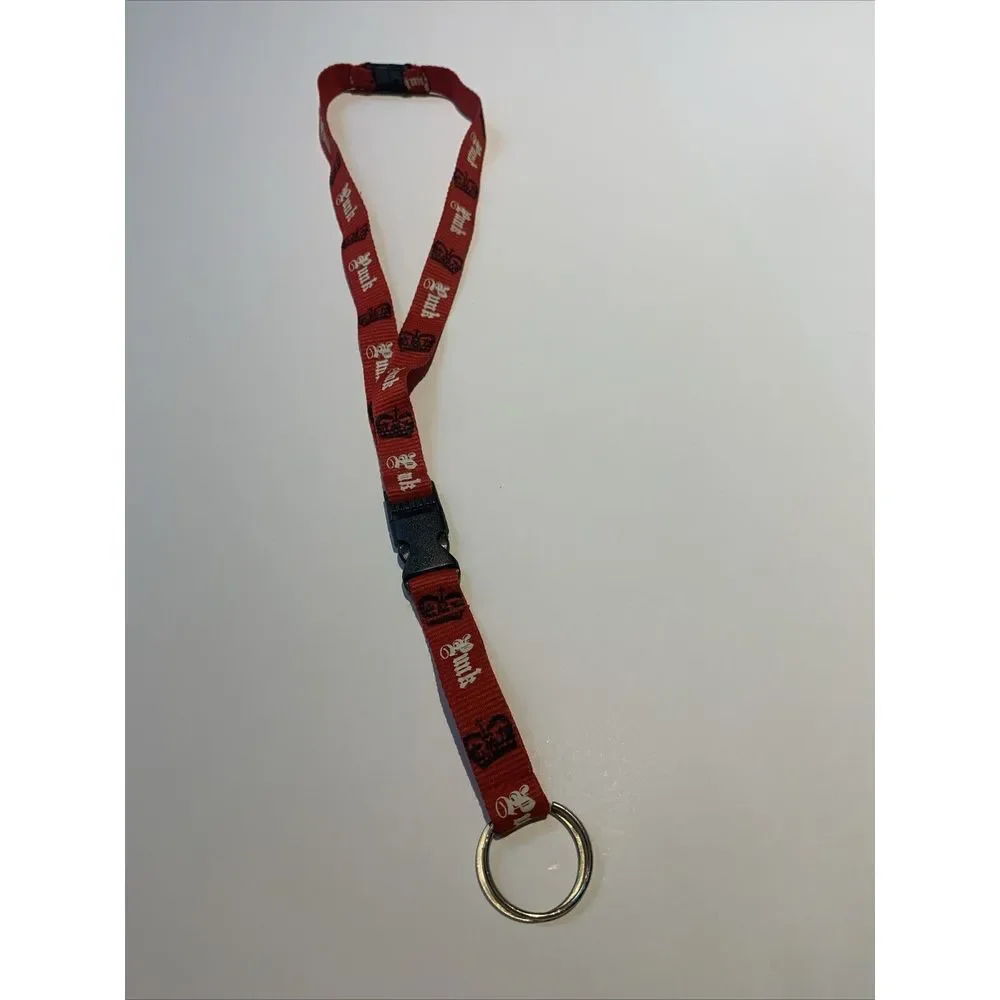 Street Punk Gothic Americana Metal Tattoo Art Lanyard Red‎ And Black